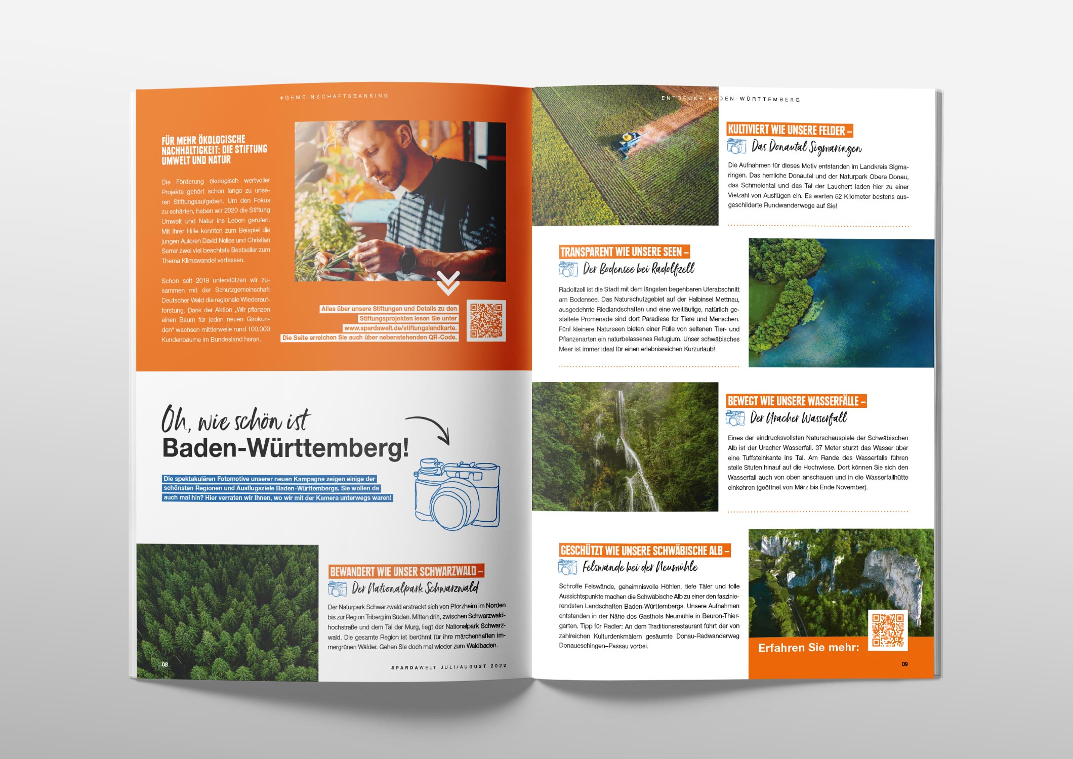 Redaktionsplanung und Gestaltung des Magazins der Sparda-Bank Baden-Württemberg
